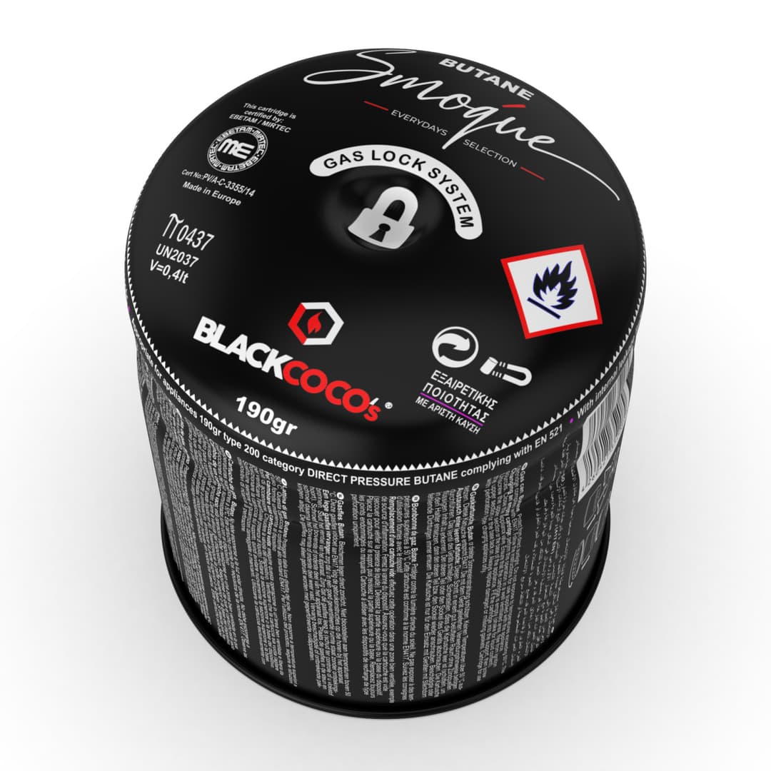 SMOQUE | GAS CARTRIDGE BLACK | GASKARTUSCHE | 190 G