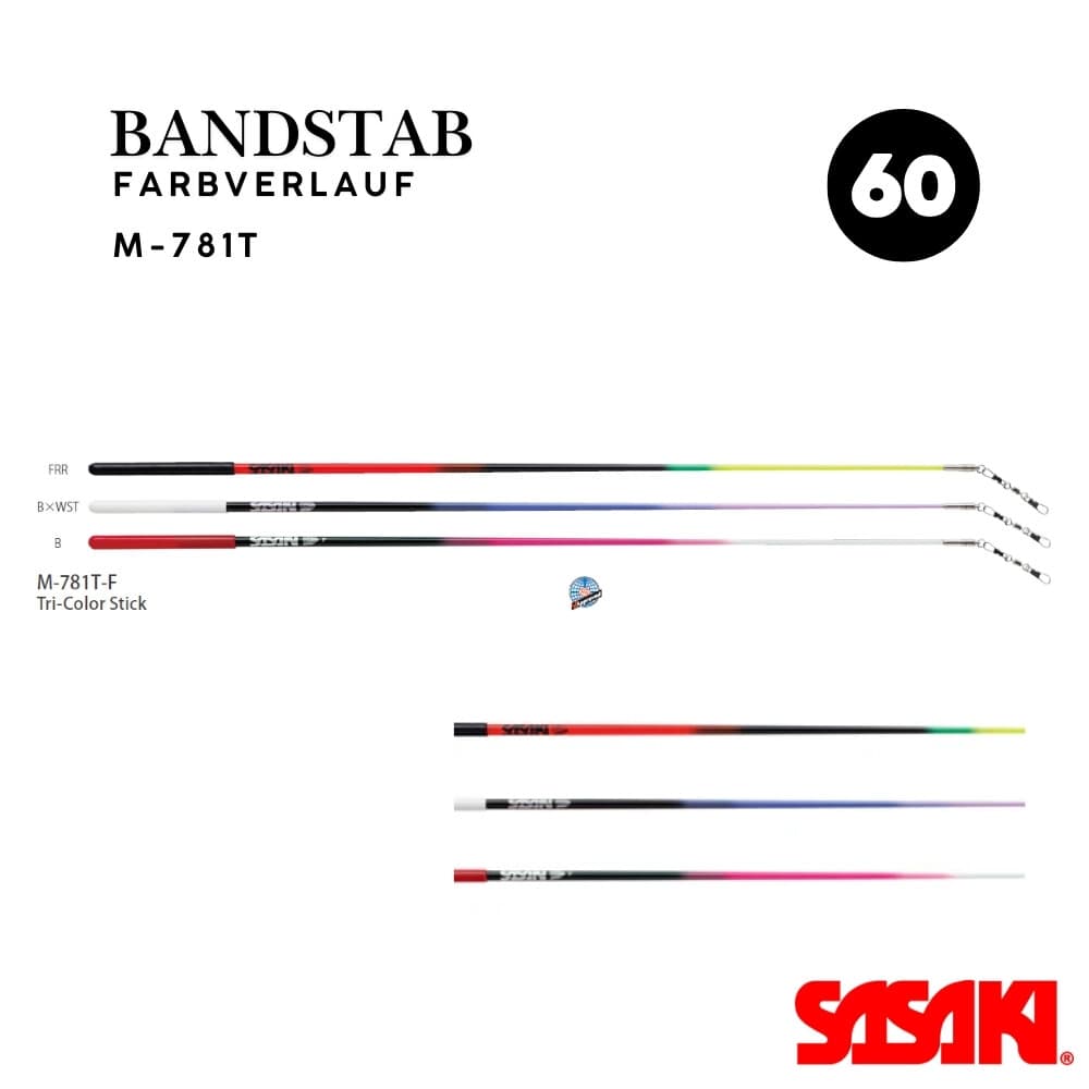 Sasaki Bandstab , Farbverlauf - 60 cm