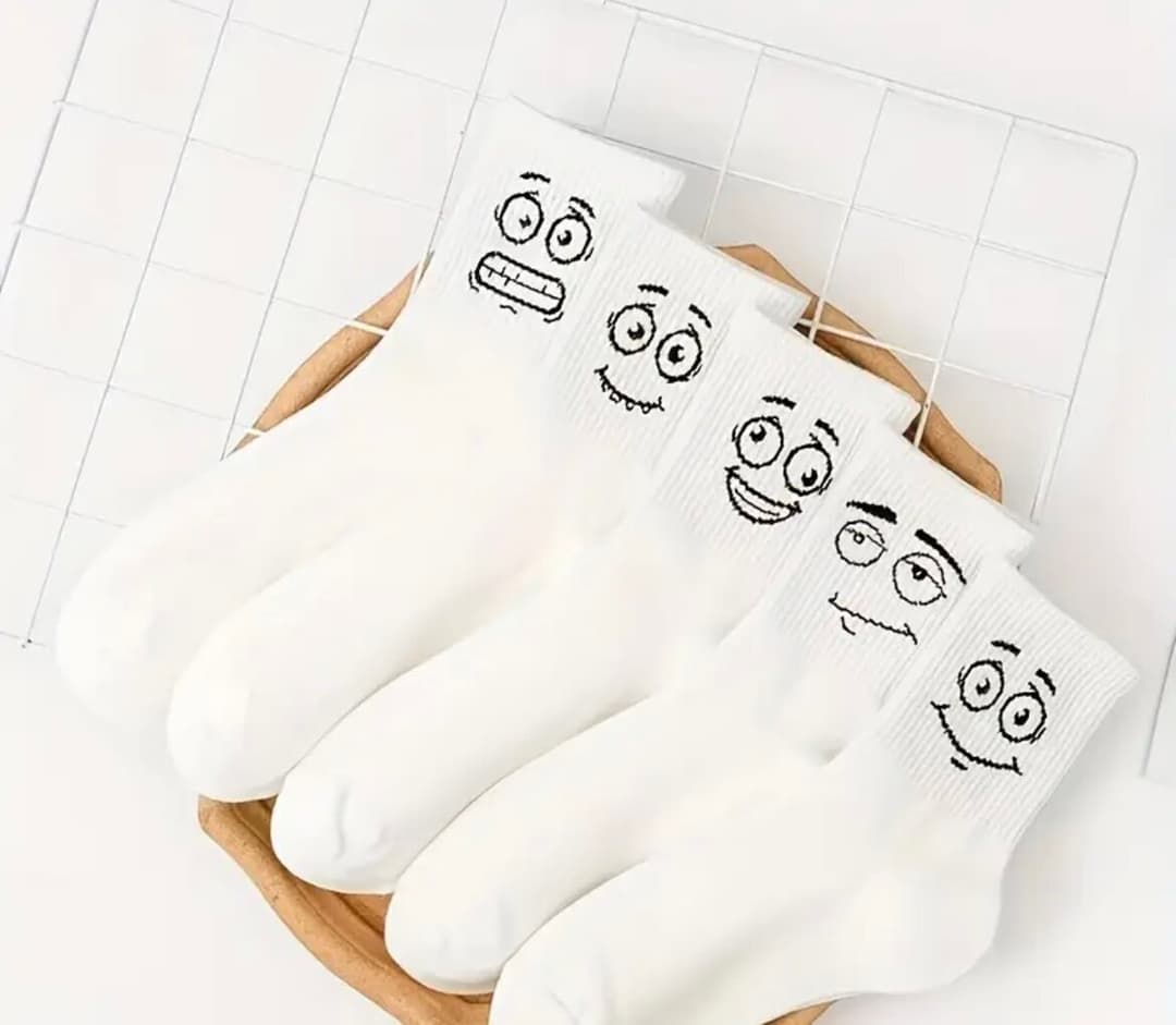 Socken mit Gesicht