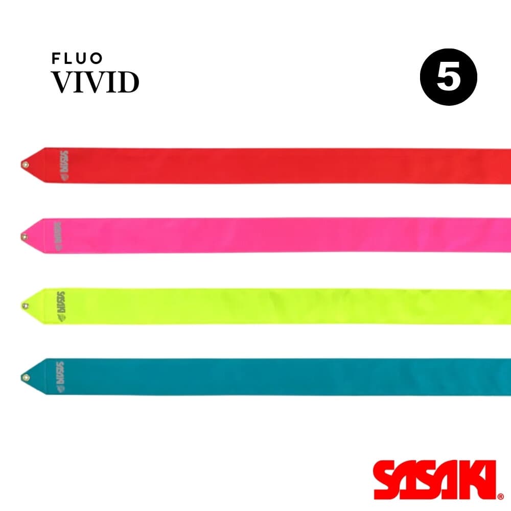 Sasaki Band Vivid, einfarbig Fluo- 5m