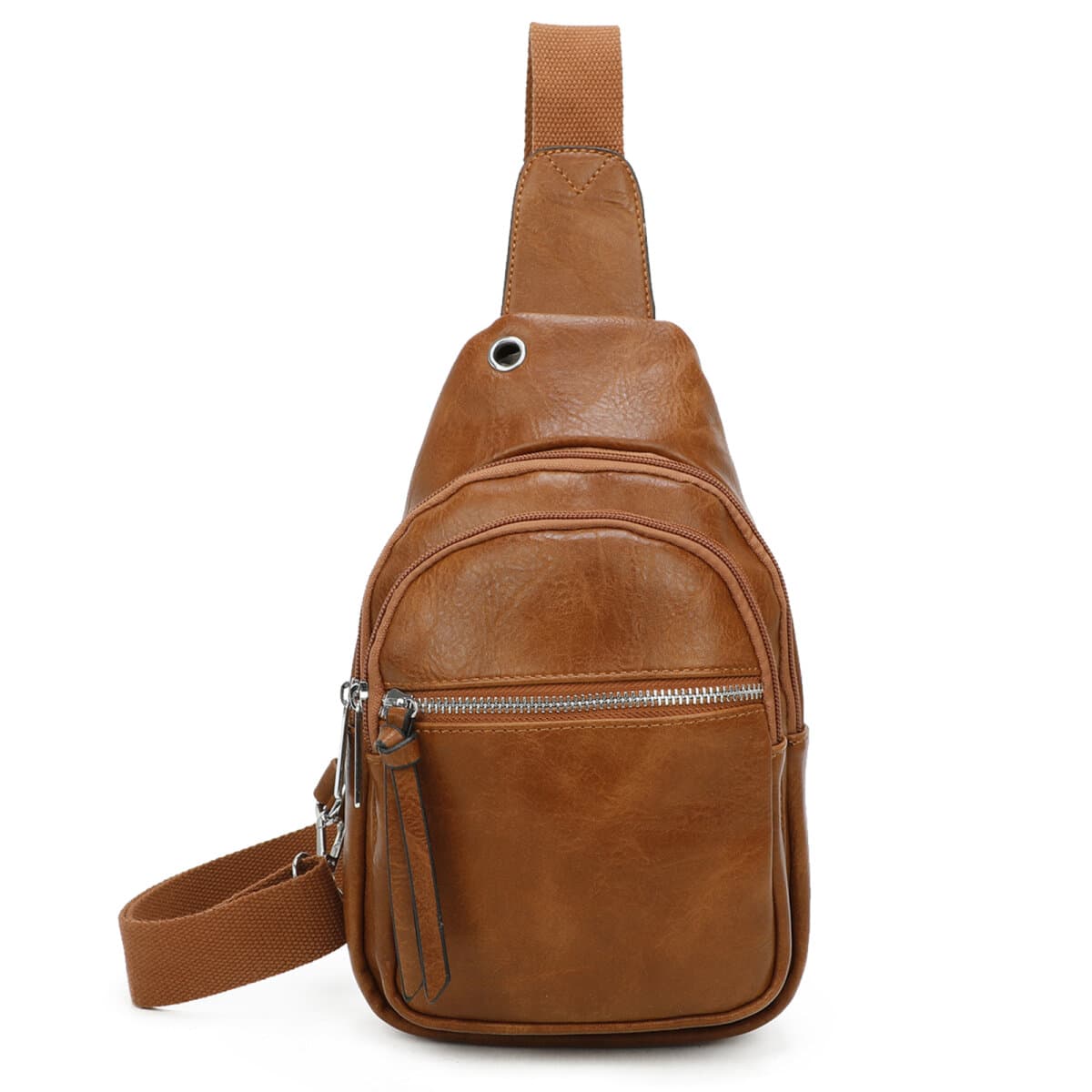 Brusttasche Umhängetasche Schultertasche Cross Body Sling Bag Herren Kunstleder
