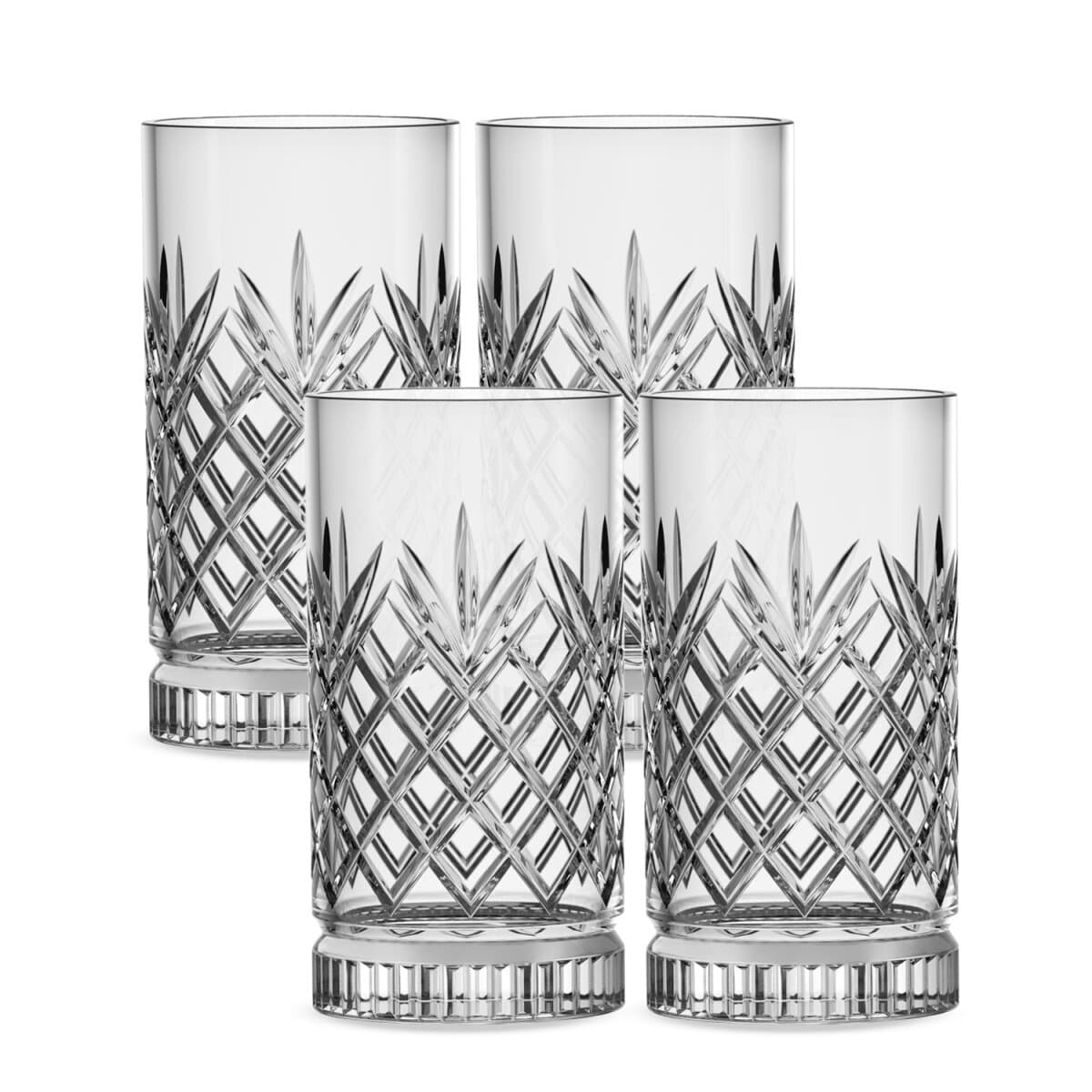 GENTOR Glas Set Longdrinkglas 4er Set Wasserglas Saftglas Kristallglas Trinkgläser Cocktail Glas