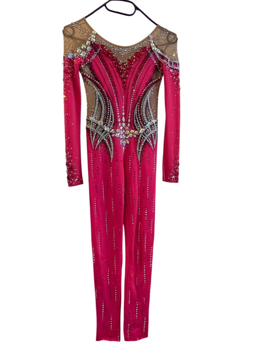Wettkampfanzug Overall, pink, 134/150, gebraucht