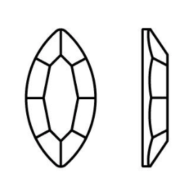 Navette Strassstein 8x4mm Crystal AB F (00030AB)