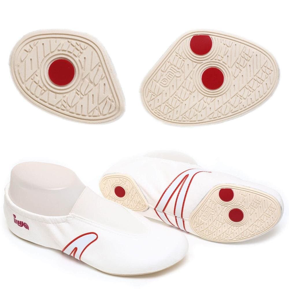 IWA Kunstturnschuh Mod. 515 Bicolor Combisohle weiss-rot