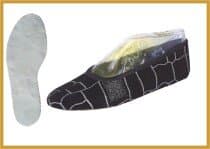 IWA Gymnastikschuh aus Velour mit Lurex Mod. 24 Chromledersohle