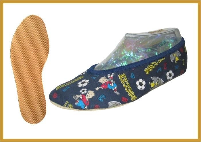 IWA Kidschuh Baumwolle Mod. 131 dunkelblau Fußball Soccer Gummisohle