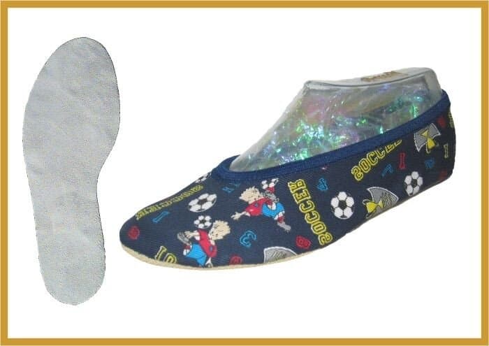 IWA Kidschuh Baumwolle Mod. 31 dunkelblau Fußball Soccer Chromledersohle