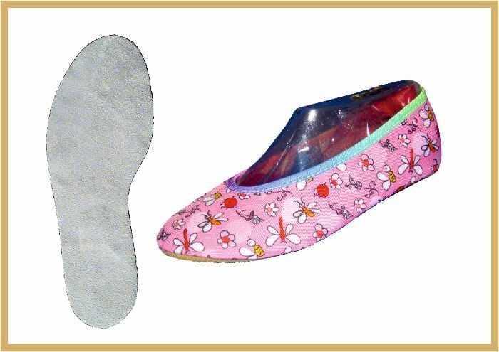 IWA Kidschuh Baumwolle Mod. 37 rose Biene Chromledersohle
