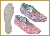 IWA Kidschuh Baumwolle Mod. 39 Katze Chromledersohle