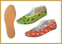 IWA Kidschuh Baumwolle bunt Mod. 122 Maus Gummisohle