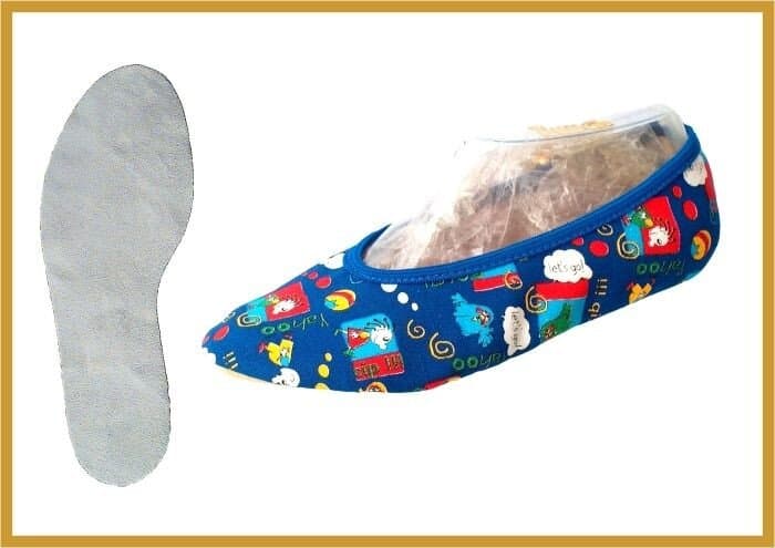 IWA Kidschuh Baumwolle Mod. 40 blau Chromledersohle