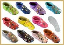 IWA Krabbelschuhe farbig Mod. 75 Tiere Ledersohle