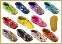 IWA Krabbelschuhe farbig Mod. 275 Tiere Gummisohle