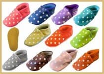 IWA Krabbelschuhe farbig Mod. 273 Punkte Gummisohle