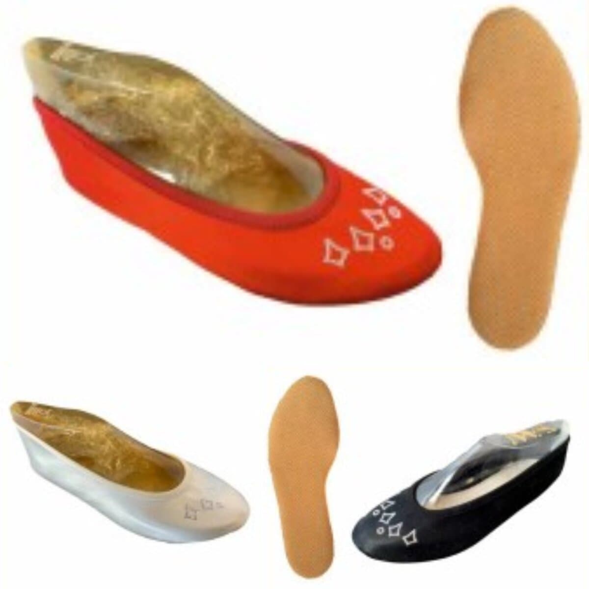 IWA Bauchtanzschuh aus Satin Mod. 199 Gummilaufsohle