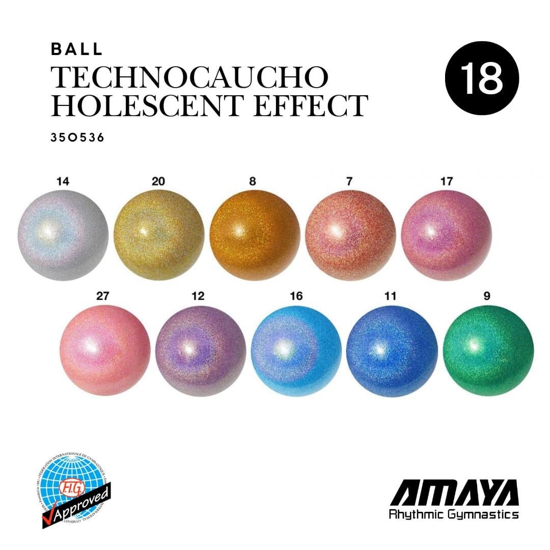 Amaya Ball Tecnocaucho Holescent Effect, 18 cm