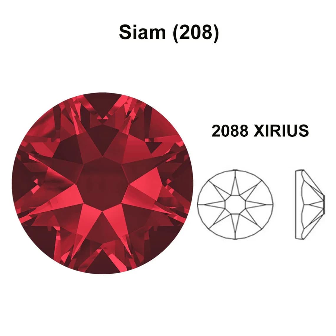 Swarovski Crystal Strasssteine lt. Siam