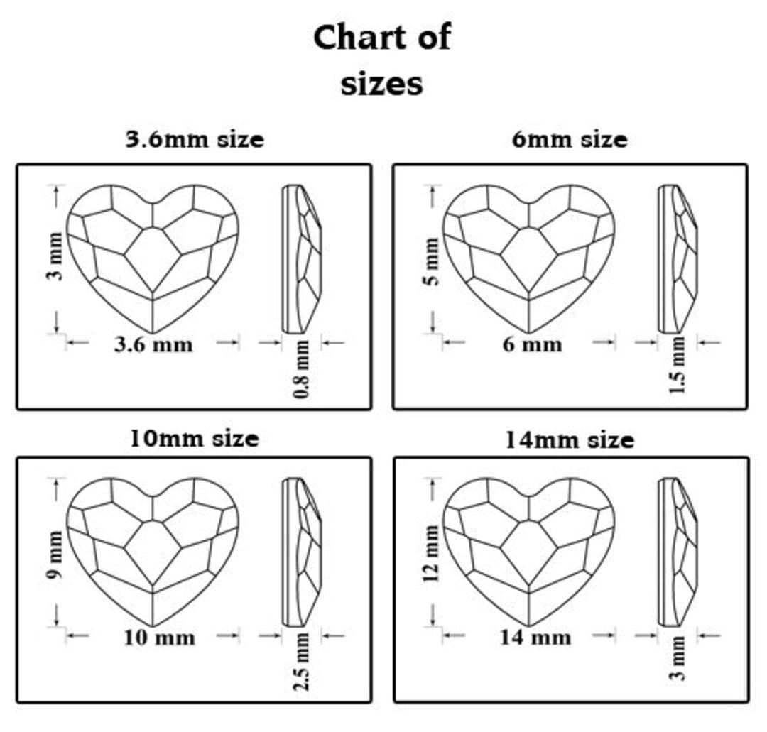 Swarovski Crystal AB Strasssteine Herz Hotfix