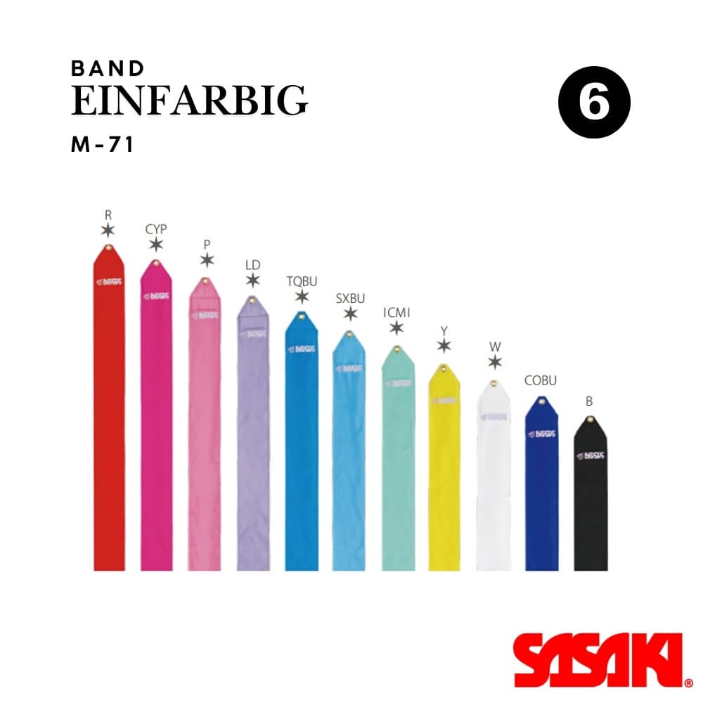 Sasaki Band , einfarbig - 6m