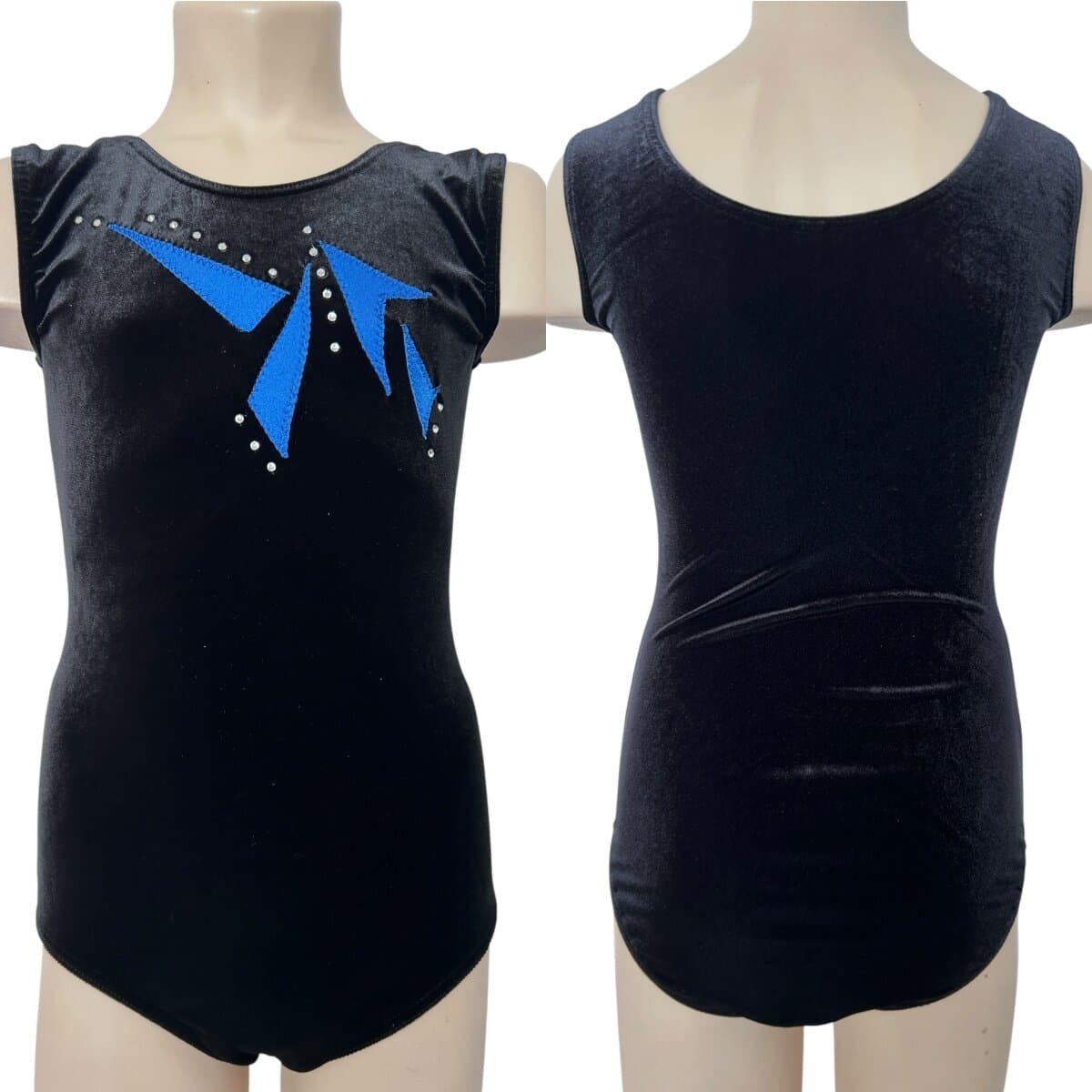 LEVMAR Turnanzug SAMT Schwarz-Blau Swarovski