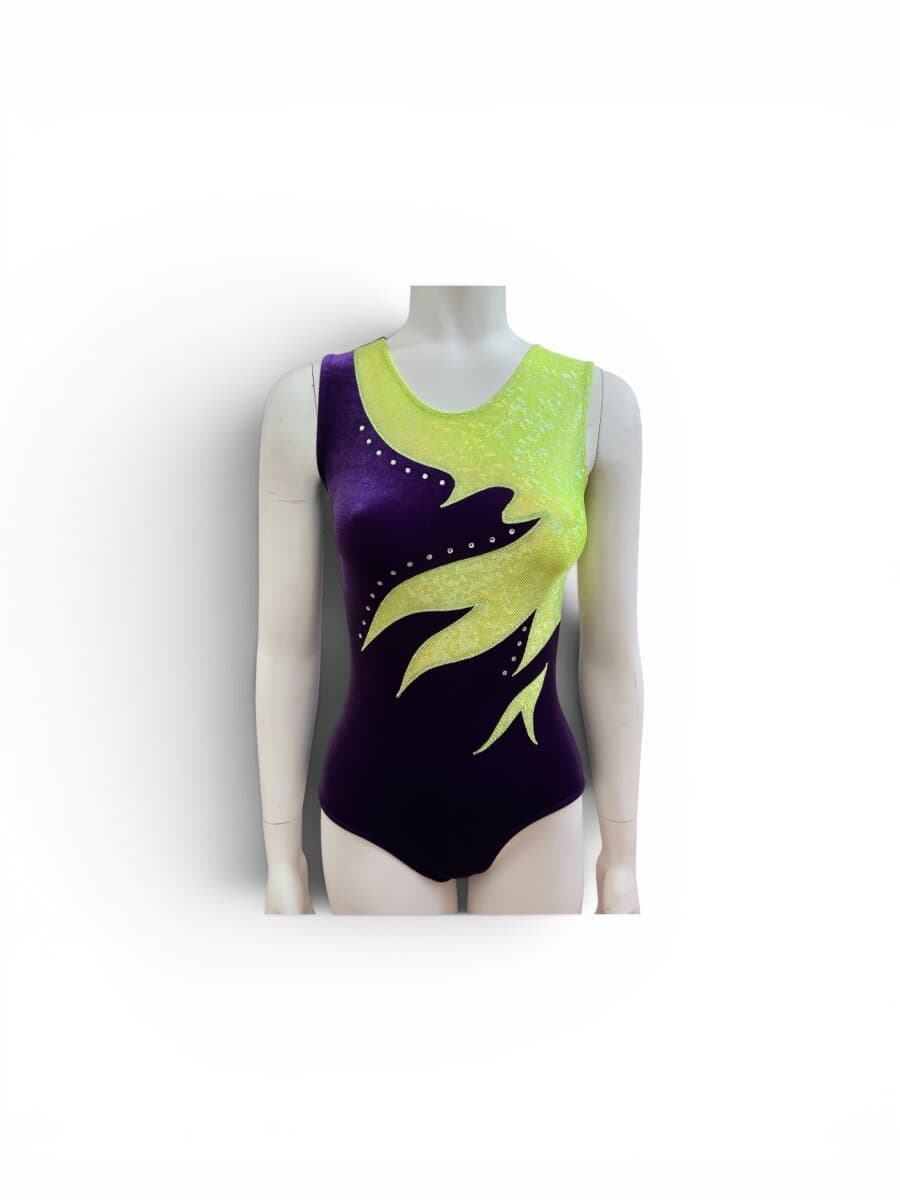 LEVMAR Turnanzug SAMT Größe 34 GALAXY LIME