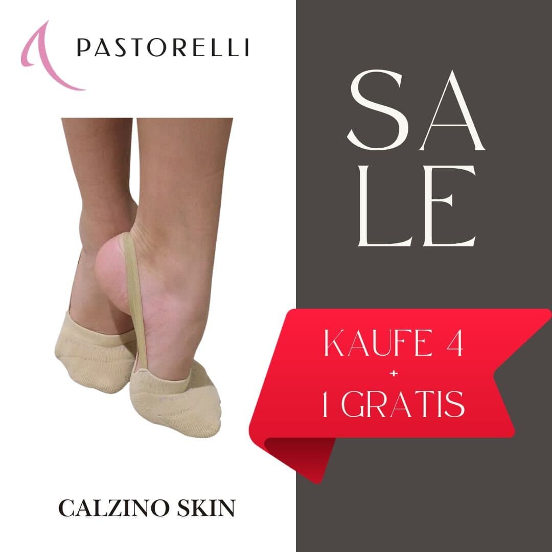 Vorteilspack 4+1 Pastorelli Schläppchen Trainingssocks CALZINO SKIN