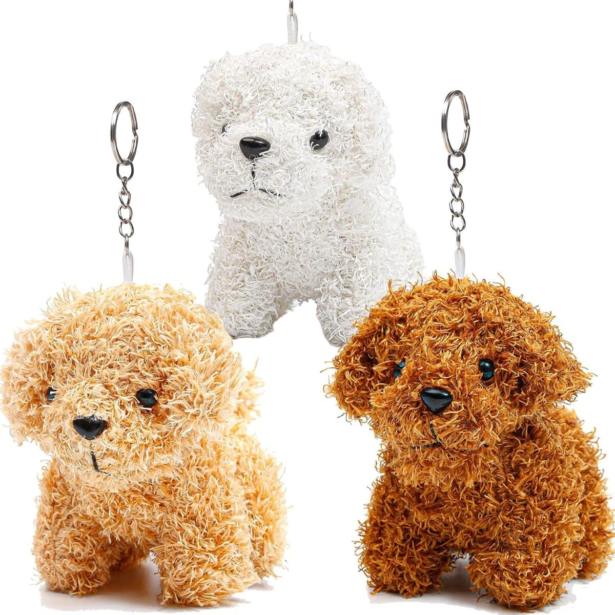 Kuscheltiere 12cm Süßes Hündchen-Plüsch-Stofftier Mit Schlüsselanhänger