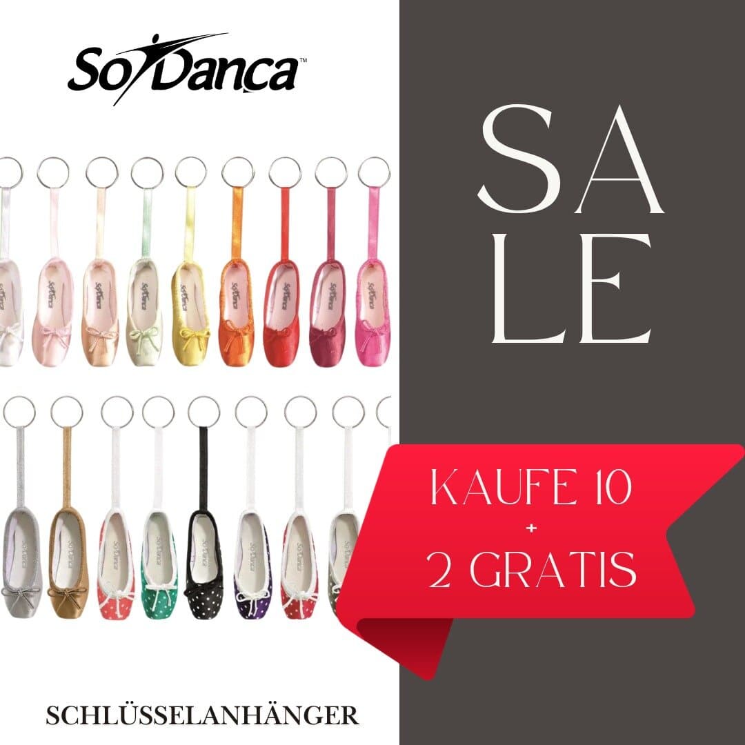 Vorteilspack 10+2 So Danca Mini-Spitzenschuh-Schlüsselanhänger