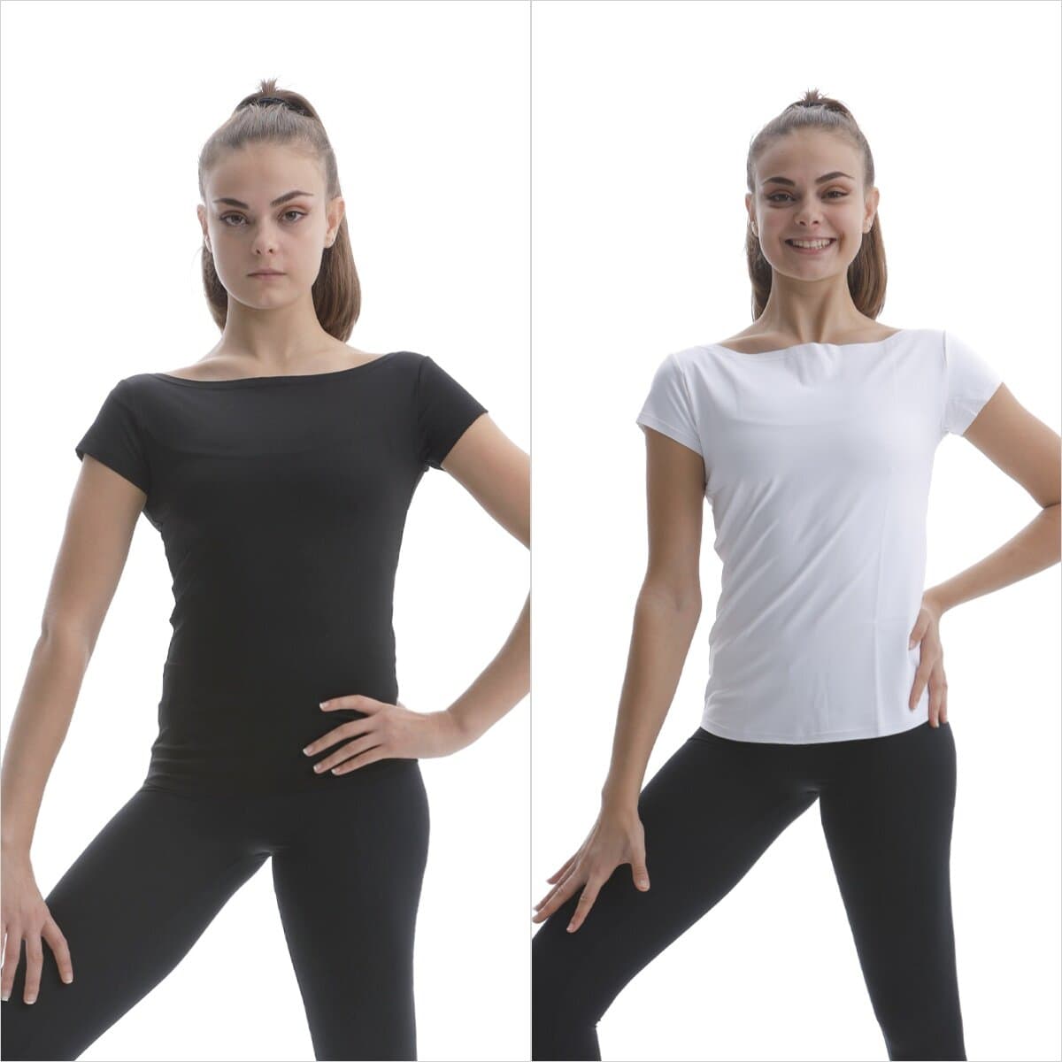 Pastorelli T-Shirt mit U-Boot Ausschnitt, Mikrofibra