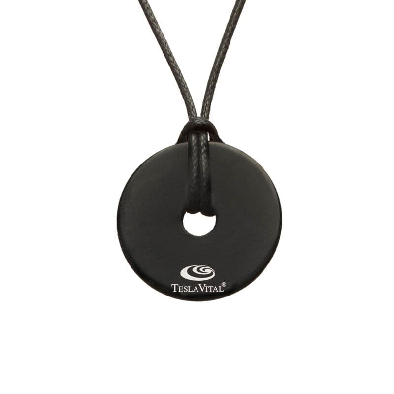 Teslaplatte Anhänger - schwarz (Auraschutz)